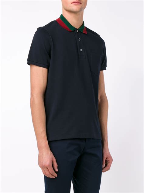 gucci collar tshirt|gucci navy striped polo shirt.